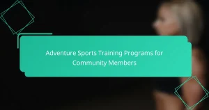 Adventure Sports Training Programs for Community Members