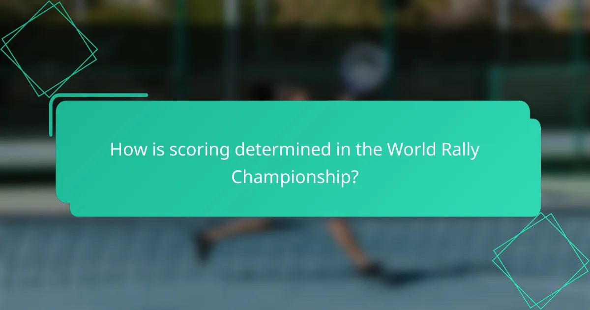 How is scoring determined in the World Rally Championship?