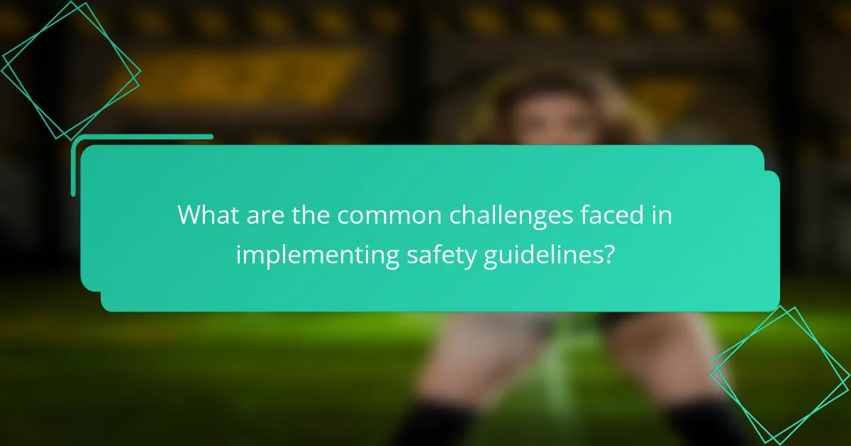 What are the common challenges faced in implementing safety guidelines?