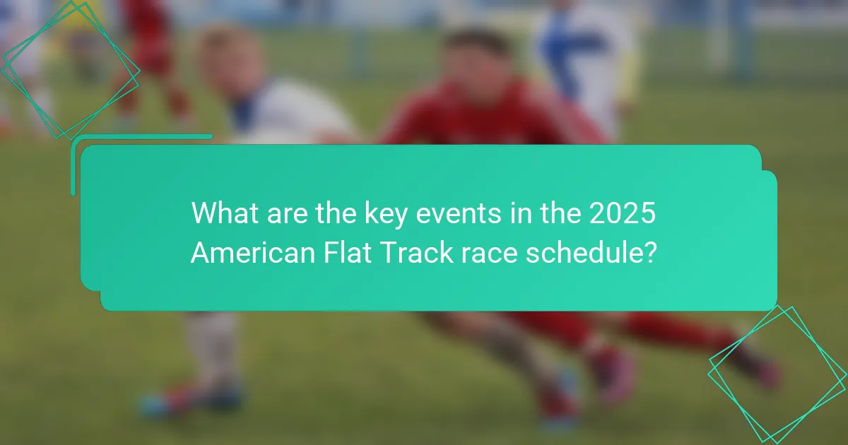 What are the key events in the 2025 American Flat Track race schedule?